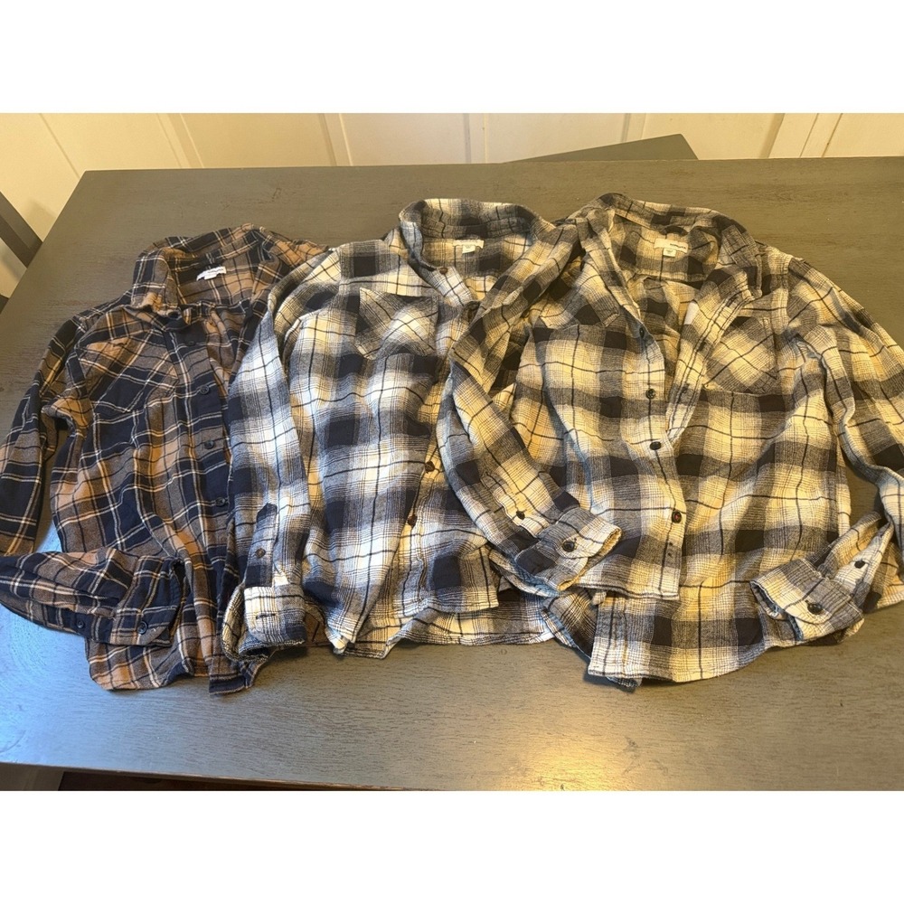 Sonoma Goods for Life boys Flannel Shirt Bundle 3 Pack Plaid Button Down  XL